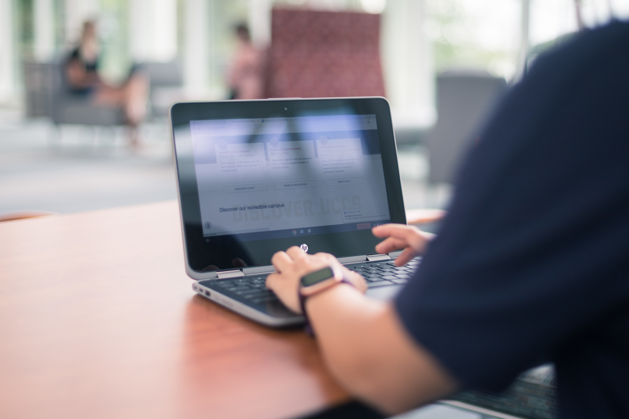 Person on a computer