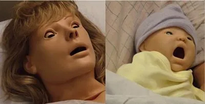 Gaumard mother and new born baby simulator dolls 