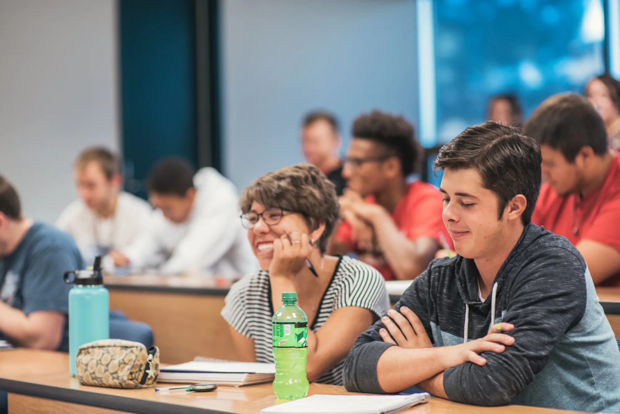 students in class