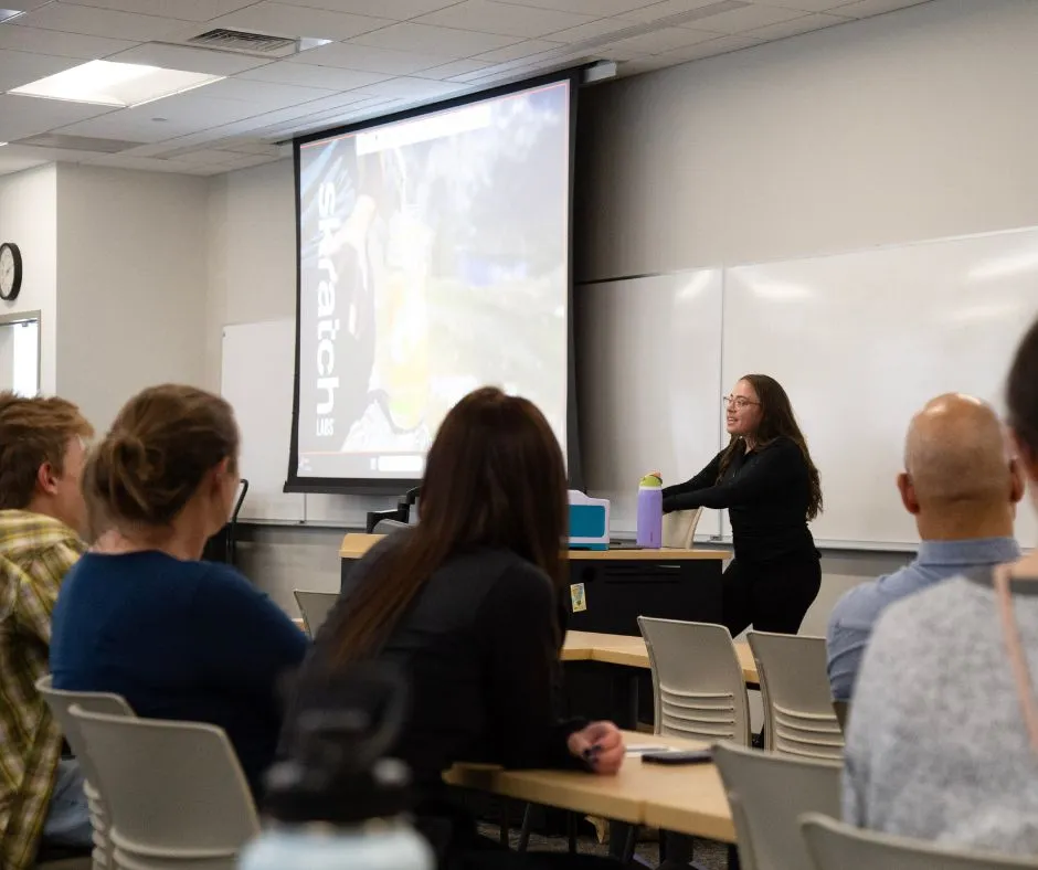 Taylor Brower Presenting for Skratch Labs
